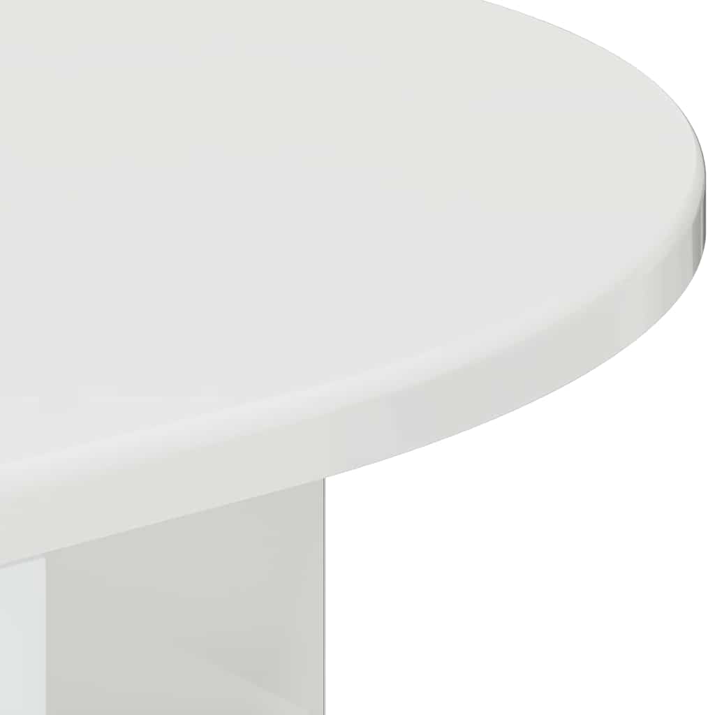 End Table Υψηλής γυαλάδας λευκό 29,6 x 29,6 x 60 εκ - Pakobazaar