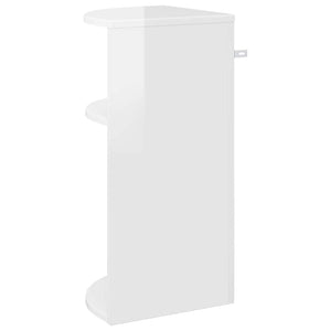 End Table Υψηλής γυαλάδας λευκό 29,6 x 29,6 x 60 εκ - Pakobazaar