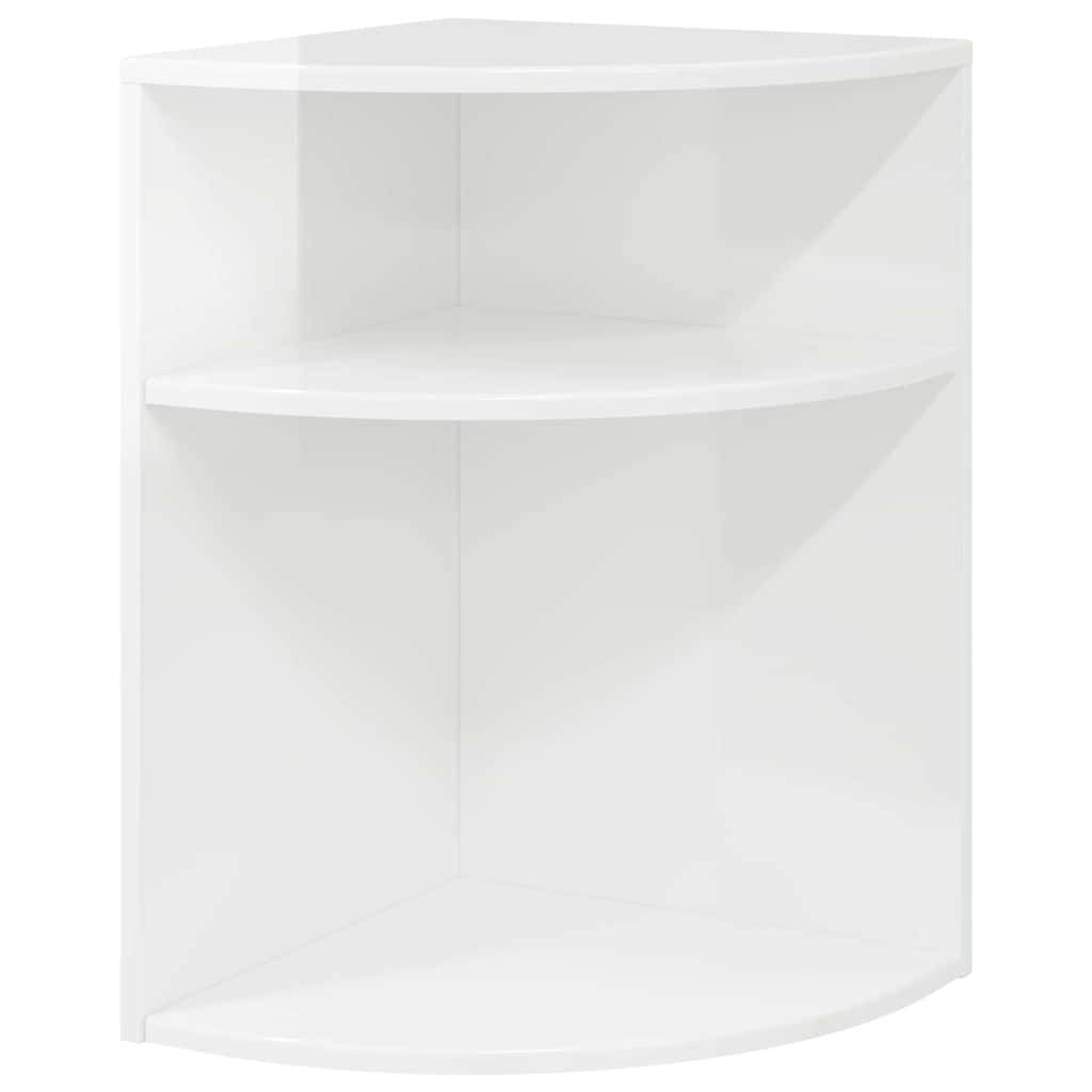 End Table Υψηλής γυαλάδας λευκό 39,7 x 39,7 x 60 εκ - Pakobazaar