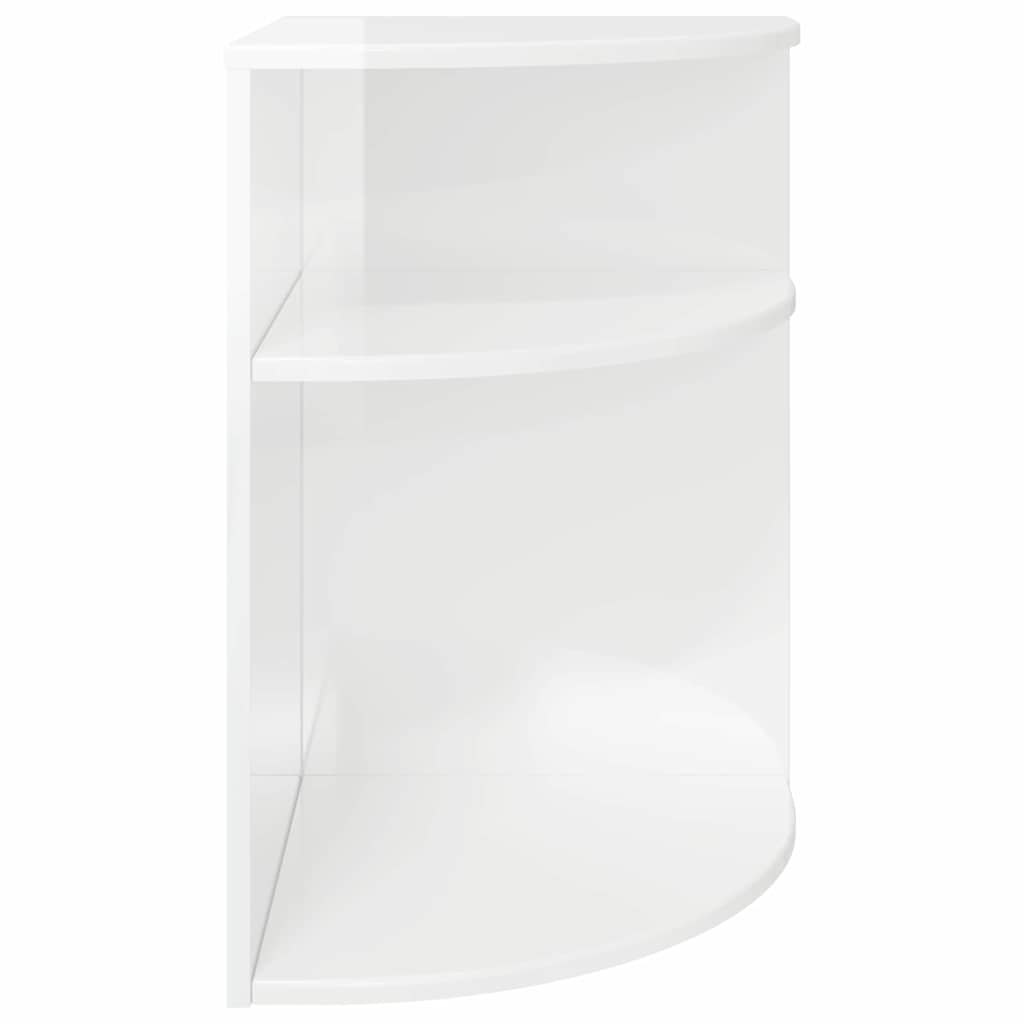 End Table Υψηλής γυαλάδας λευκό 39,7 x 39,7 x 60 εκ - Pakobazaar