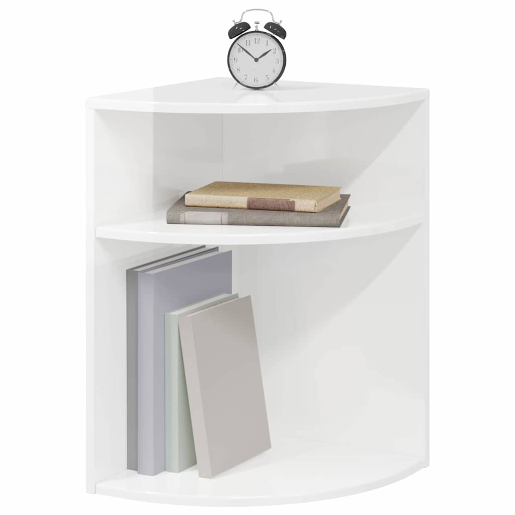 End Table Υψηλής γυαλάδας λευκό 39,7 x 39,7 x 60 εκ - Pakobazaar