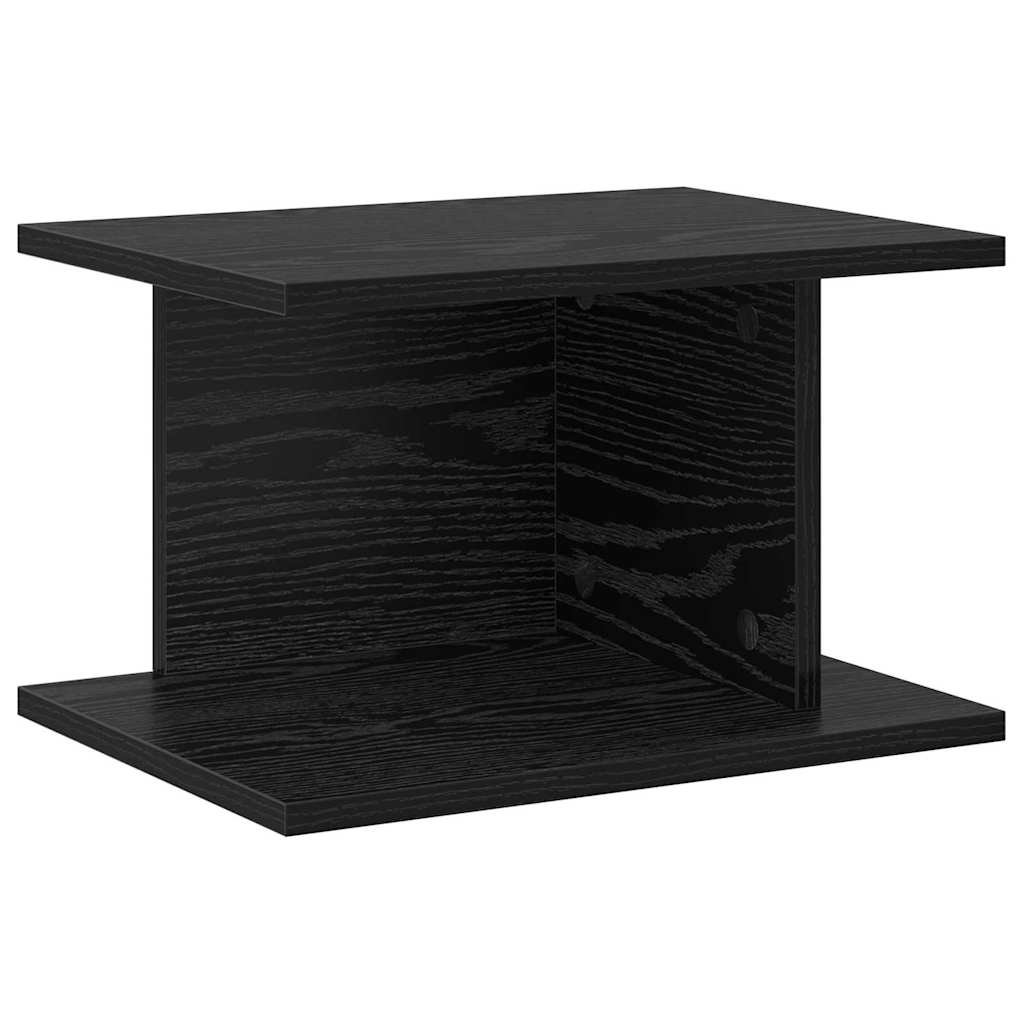 Κομοδίνο 2 pcs Μαύρη Οξυά 40 x 30 x 25 εκ Επεξεργασμένο ξύλο