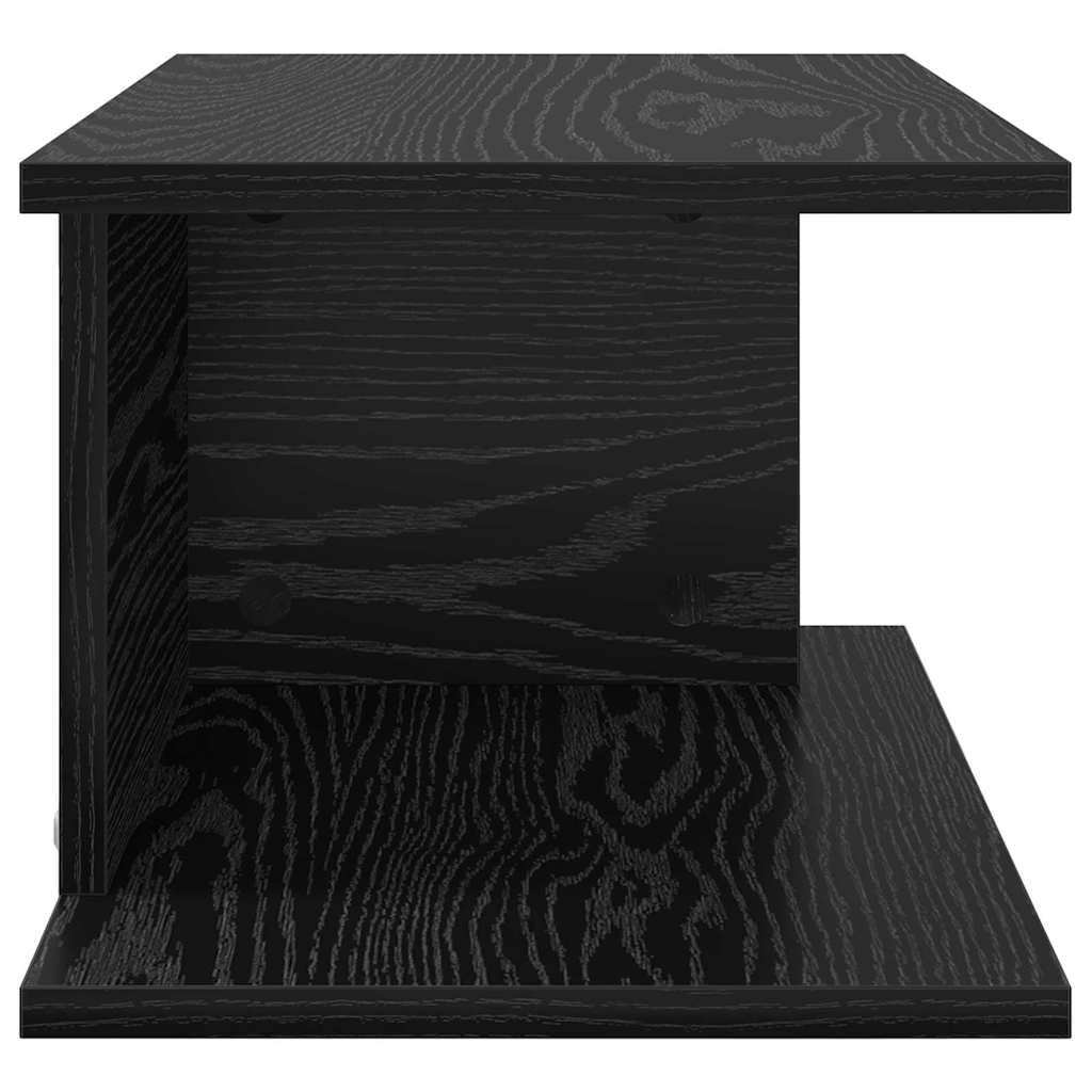 Κομοδίνο 2 pcs Μαύρη Οξυά 40 x 30 x 25 εκ Επεξεργασμένο ξύλο