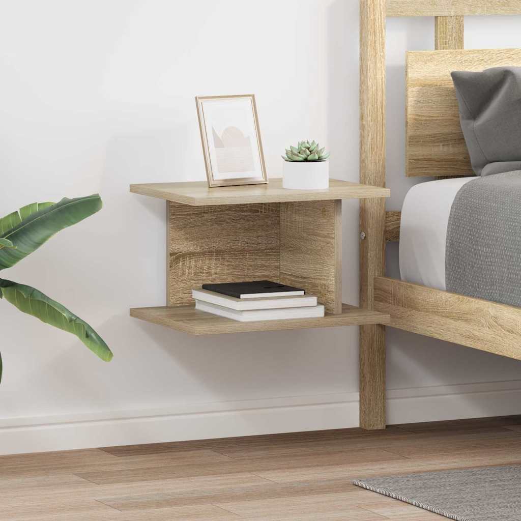 Κομοδίνο 2 pcs Δρύς Sonoma 40 x 30 x 25 εκ Επεξεργασμένο ξύλο