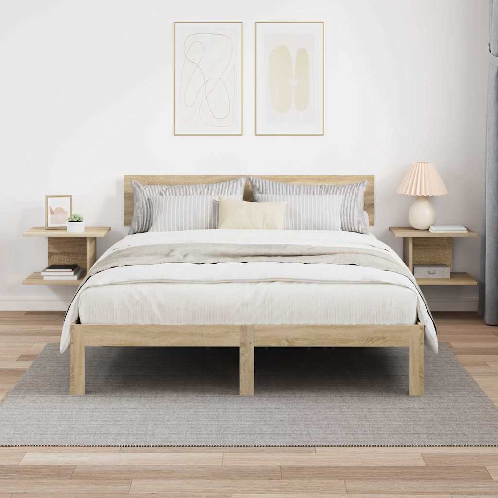 Κομοδίνο 2 pcs Δρύς Sonoma 40 x 30 x 25 εκ Επεξεργασμένο ξύλο