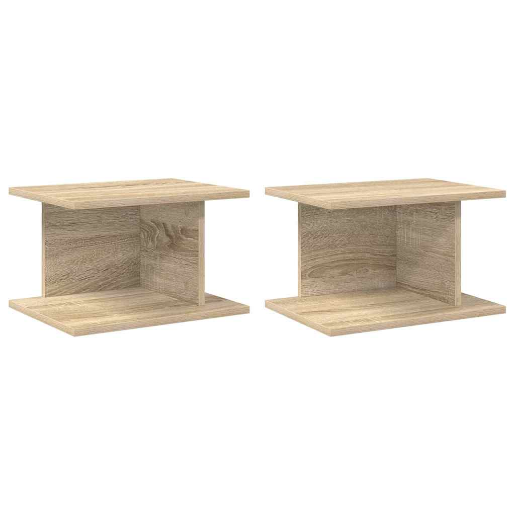 Κομοδίνο 2 pcs Δρύς Sonoma 40 x 30 x 25 εκ Επεξεργασμένο ξύλο