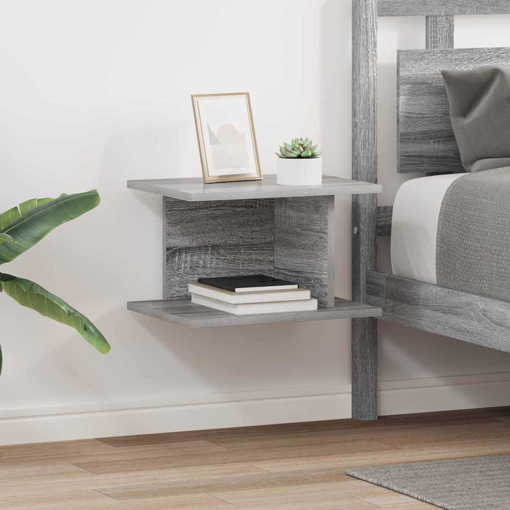 Κομοδίνο 2 pcs Γκρίζο Σονομα 40 x 30 x 25 εκ Επεξεργασμένο ξύλο