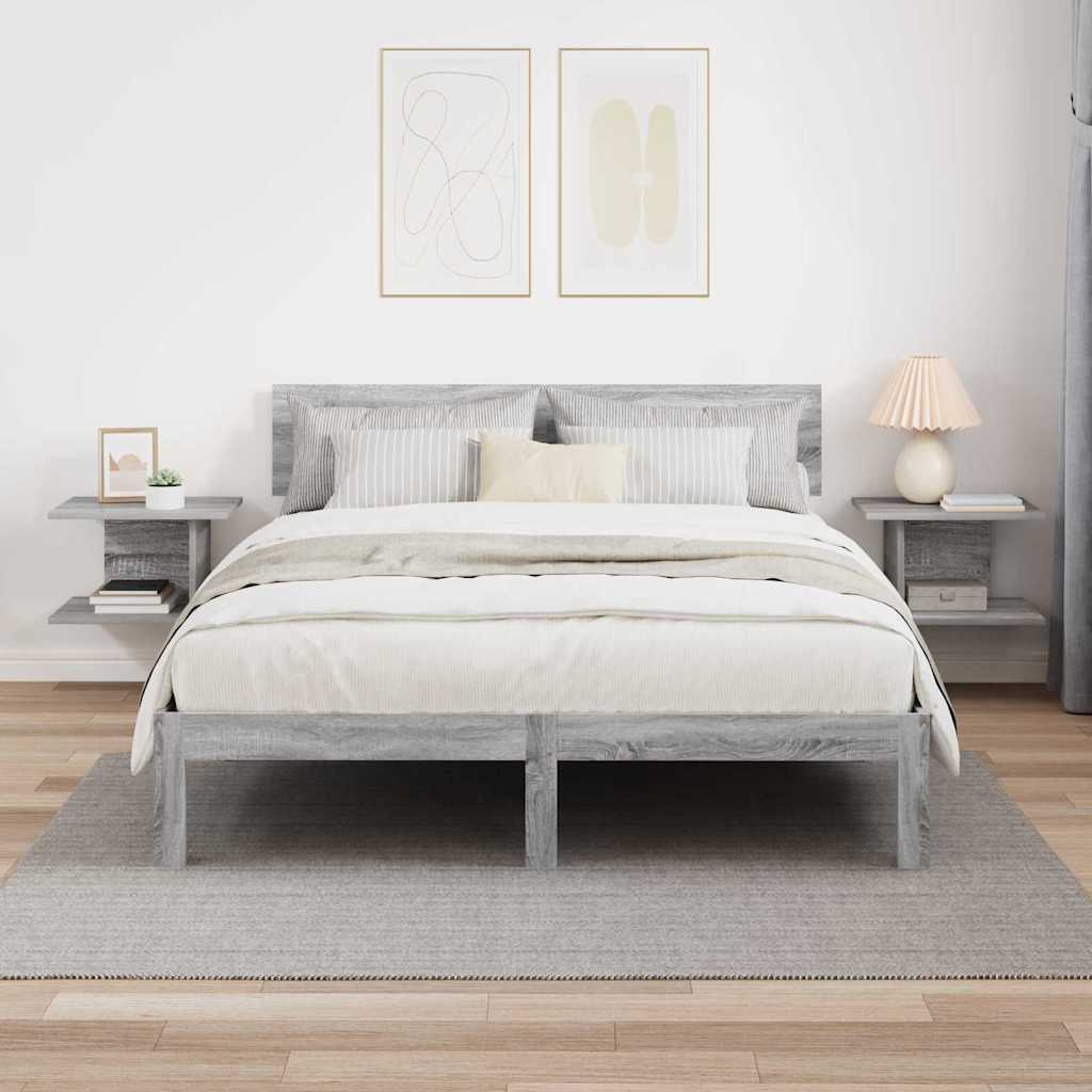Κομοδίνο 2 pcs Γκρίζο Σονομα 40 x 30 x 25 εκ Επεξεργασμένο ξύλο