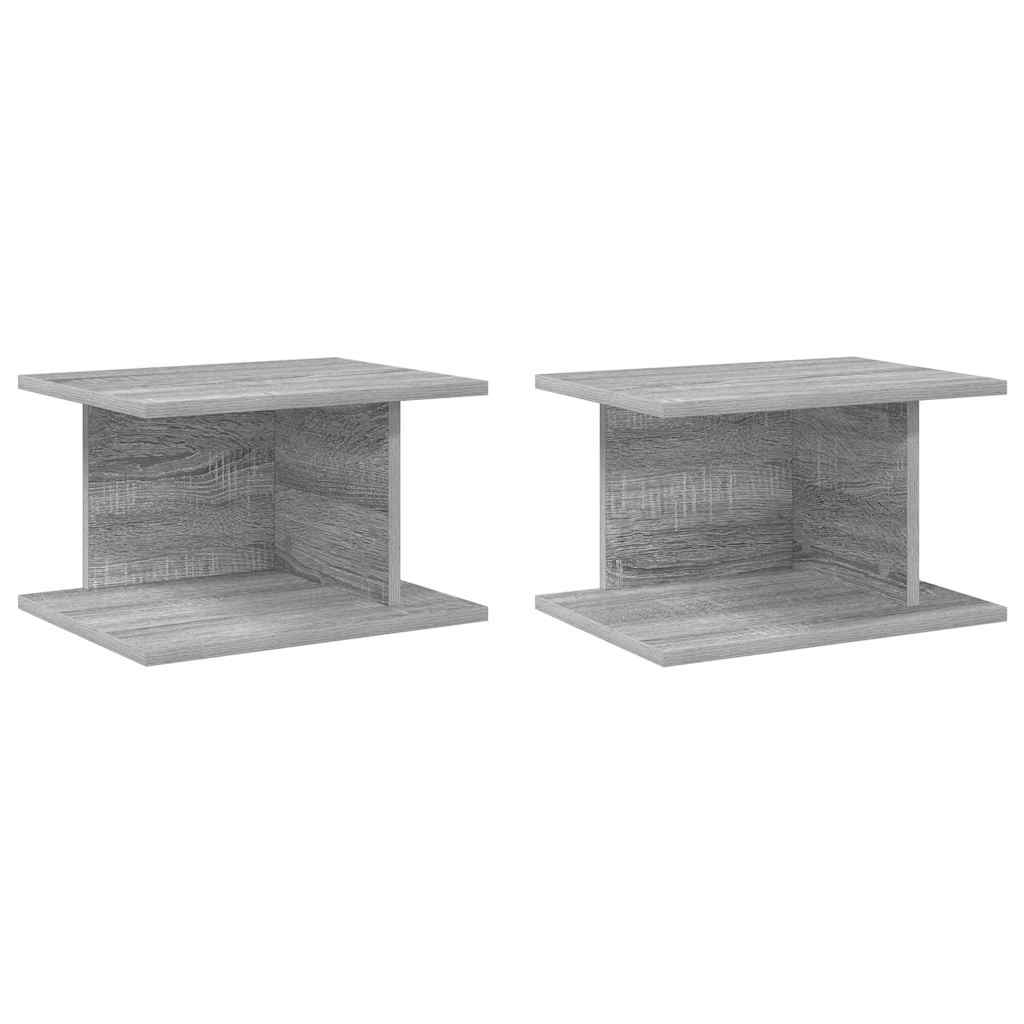 Κομοδίνο 2 pcs Γκρίζο Σονομα 40 x 30 x 25 εκ Επεξεργασμένο ξύλο