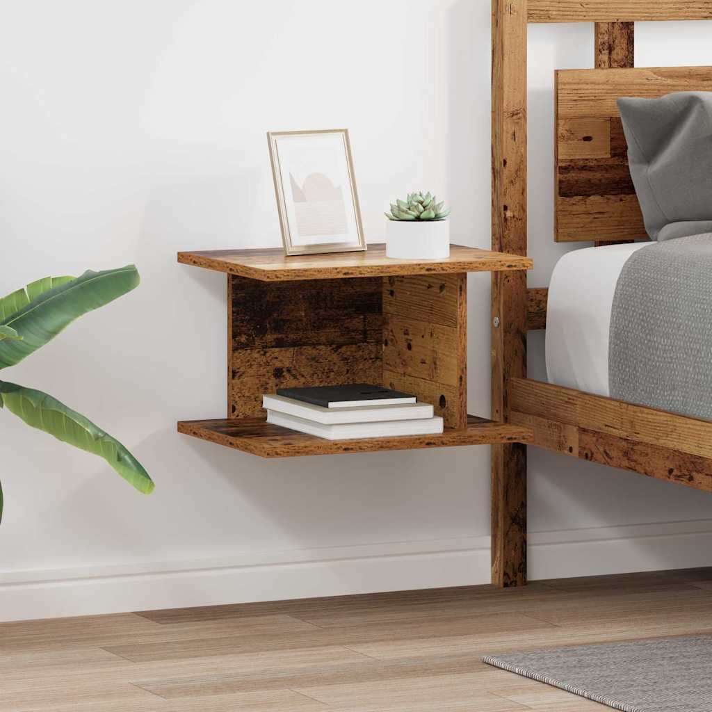 Κομοδίνο 2 pcs Παλιό ξύλο 40 x 30 x 25 εκ Επεξεργασμένο ξύλο