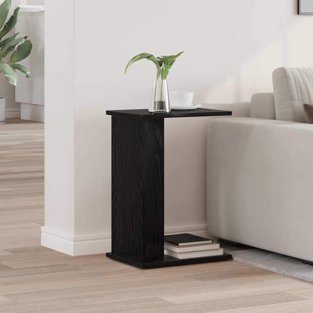 End Table Μαύρη Οξυά 35 x 25 x 50 εκ Επεξεργασμένο ξύλο - Pakobazaar