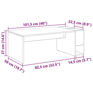 Τραπεζάκι σαλονιού Μαύρη Οξυά 101,5 x 50 x 37 εκ.
