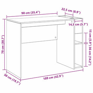 Γραφείο Artisan Oak Επεξεργασμένο Ξύλο 109 x 50 x 78 εκ