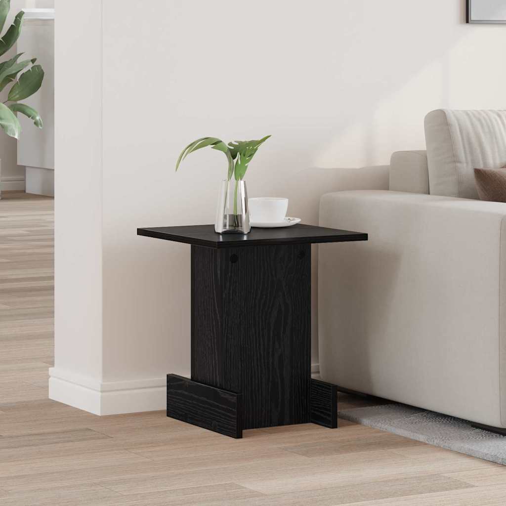 End Table Μαύρη Οξυά 35,5 x 35 x 40 εκ Επεξεργασμένο ξύλο