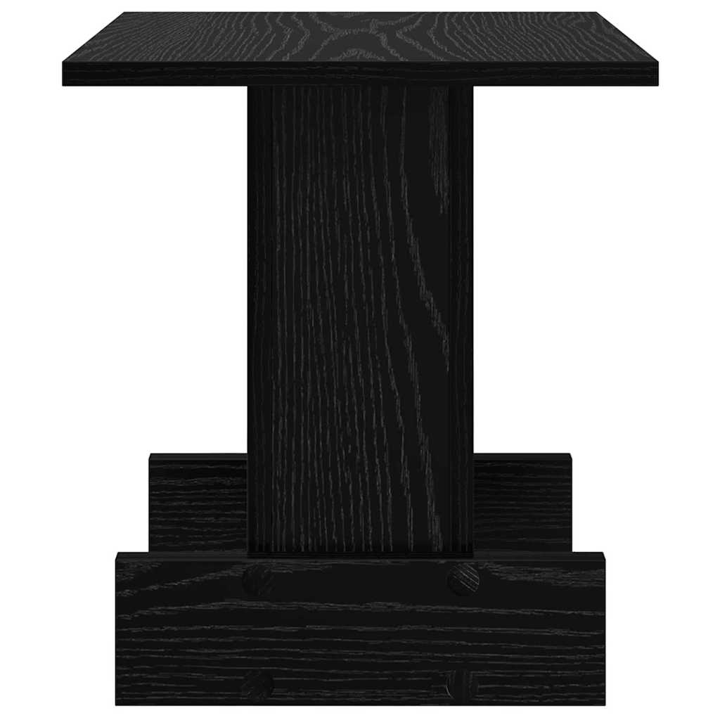 End Table Μαύρη Οξυά 35,5 x 35 x 40 εκ Επεξεργασμένο ξύλο