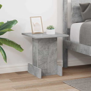 End Table Σκυρόδεμα Γκρι 35,5 x 35 x 40 εκ Επεξεργασμένο Ξύλο