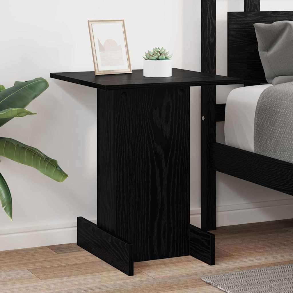 End Table Μαύρη Οξυά 44,5 x 45 x 55 εκ Επεξεργασμένο ξύλο - Pakobazaar