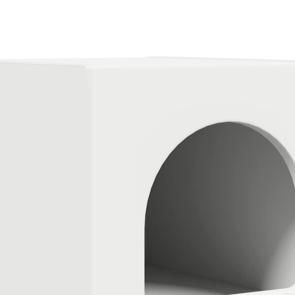 Κομοδίνο 2 pcs Λευκό 29,5 x 33,5 x 50 εκ Επεξεργασμένο ξύλο - Pakobazaar