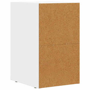 Κομοδίνο 2 pcs Λευκό 29,5 x 33,5 x 50 εκ Επεξεργασμένο ξύλο - Pakobazaar