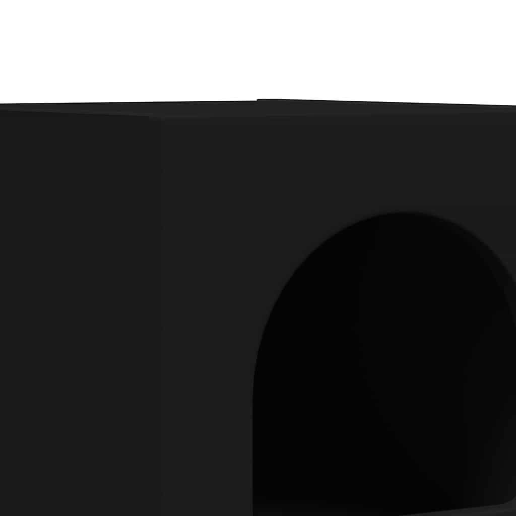 Κομοδίνο Μαύρο 29,5 x 33,5 x 50 εκ Επεξεργασμένο ξύλο - Pakobazaar