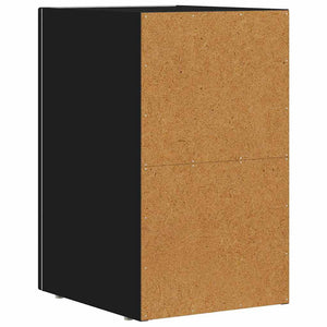Κομοδίνο 2 pcs Μαύρο 29,5 x 33,5 x 50 εκ Επεξεργασμένο ξύλο - Pakobazaar