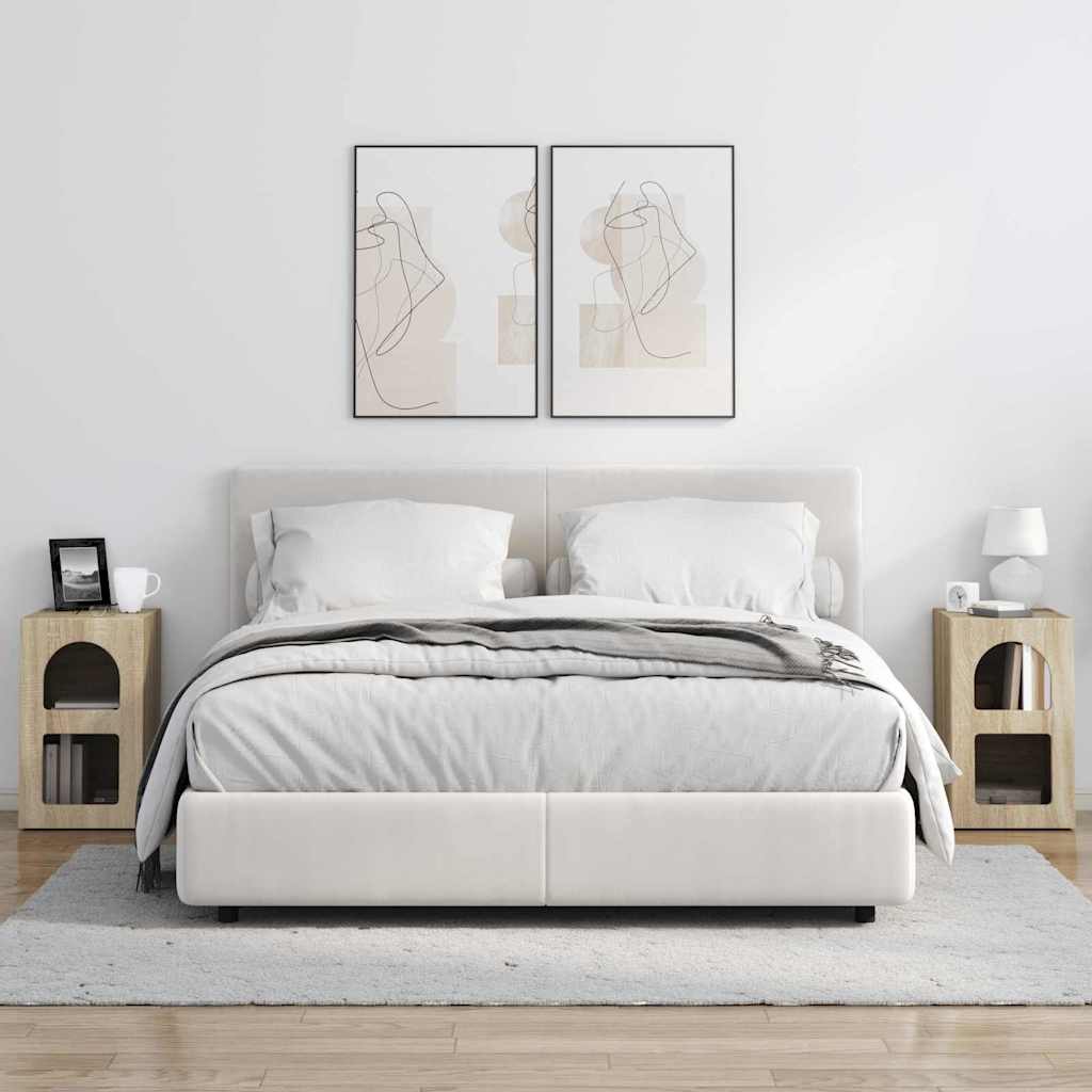 Κομοδίνο 2 pcs Δρύς Sonoma 29,5 x 33,5 x 50 εκ - Pakobazaar