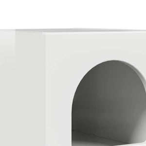 Κομοδίνο Υψηλής γυαλάδας λευκό 29,5 x 33,5 x 50 εκ - Pakobazaar