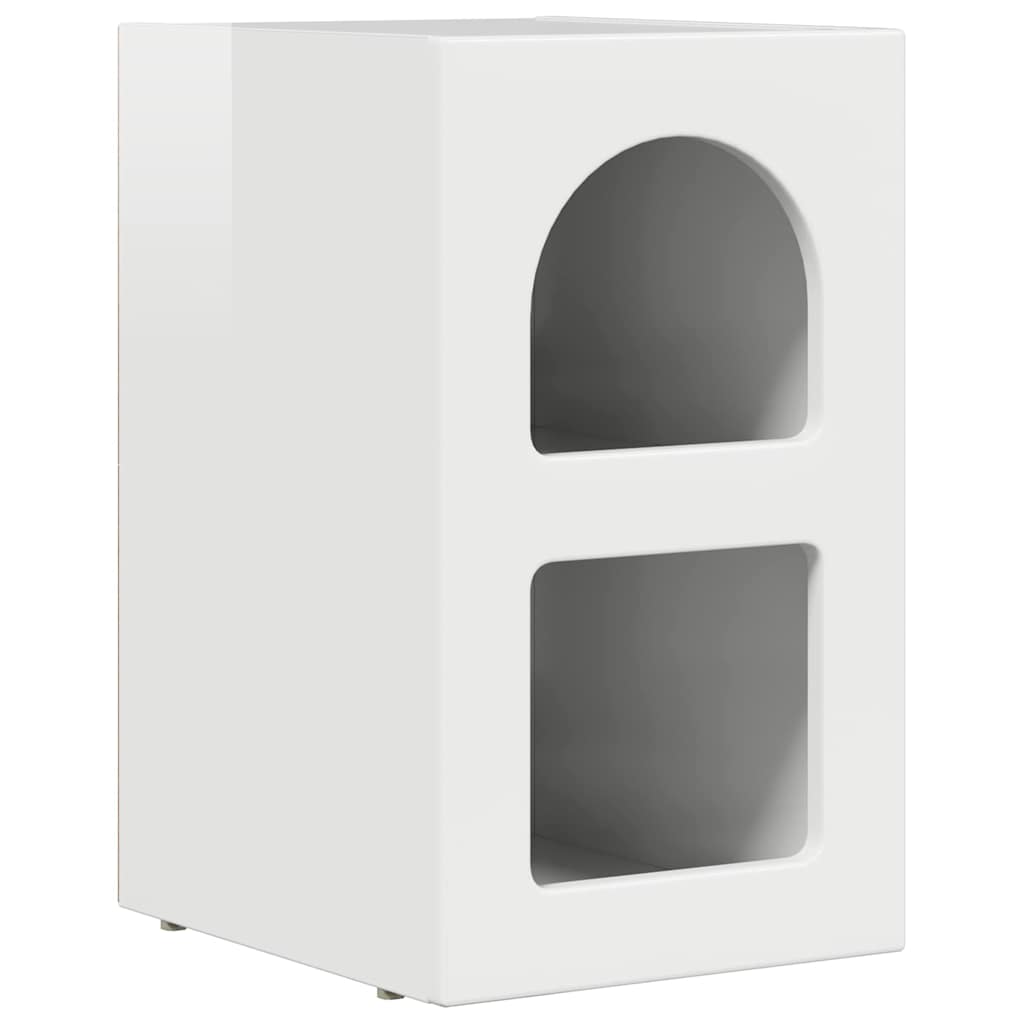 Κομοδίνο Υψηλής γυαλάδας λευκό 29,5 x 33,5 x 50 εκ - Pakobazaar