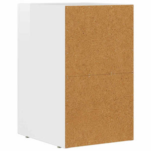 Κομοδίνο Υψηλής γυαλάδας λευκό 29,5 x 33,5 x 50 εκ - Pakobazaar