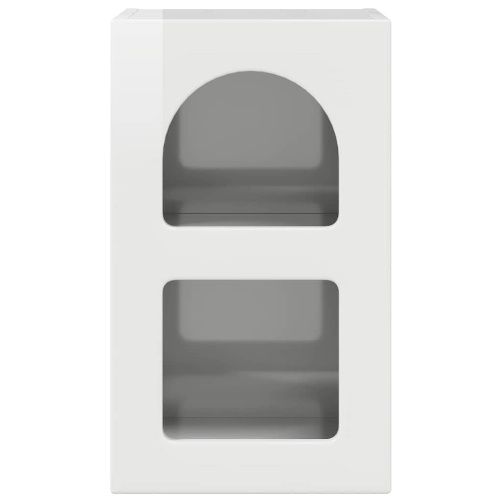 Κομοδίνο Υψηλής γυαλάδας λευκό 29,5 x 33,5 x 50 εκ - Pakobazaar