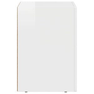 Κομοδίνο Υψηλής γυαλάδας λευκό 29,5 x 33,5 x 50 εκ - Pakobazaar