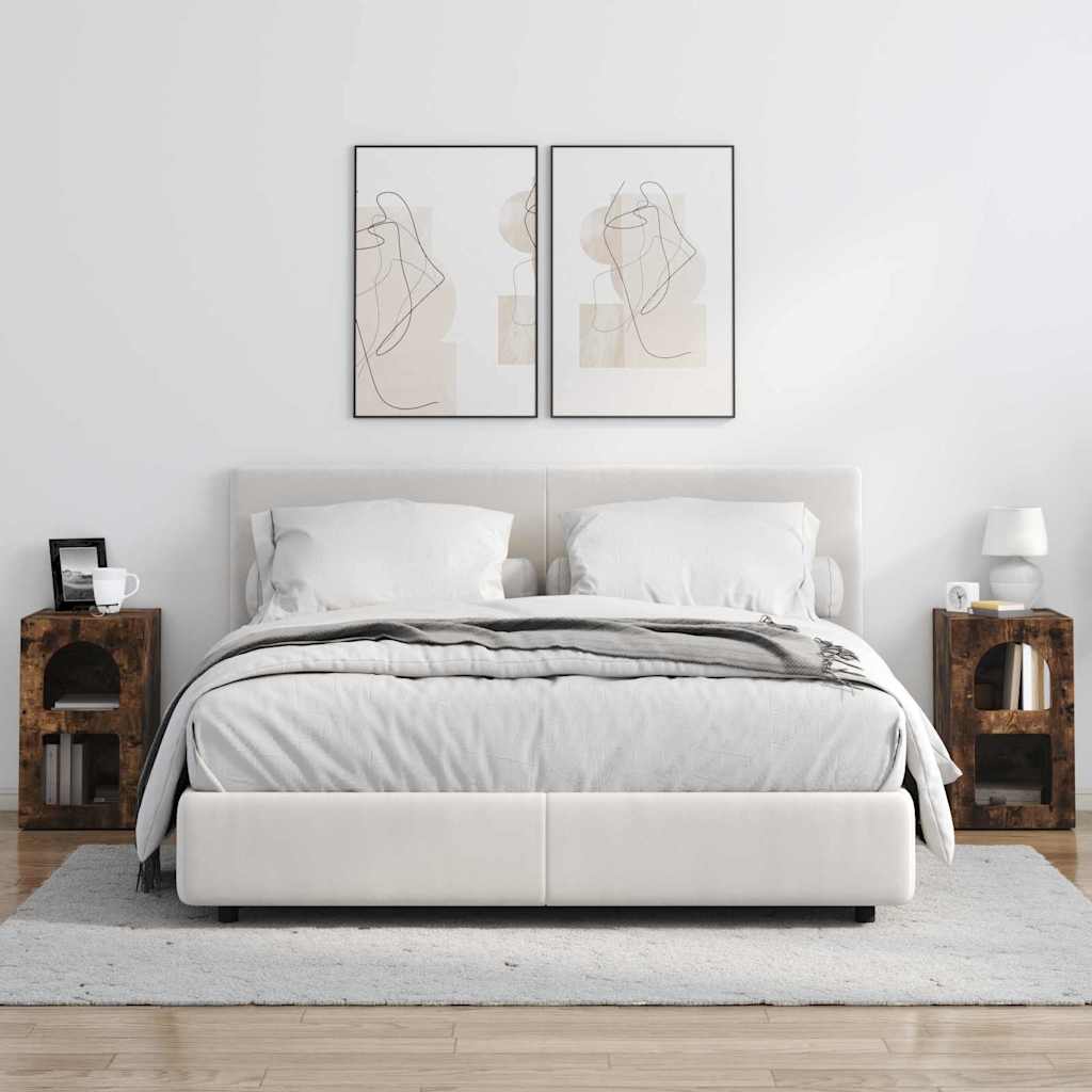 Κομοδίνο 2 pcs Καπνιστό Δρύς 29,5 x 33,5 x 50 εκ - Pakobazaar