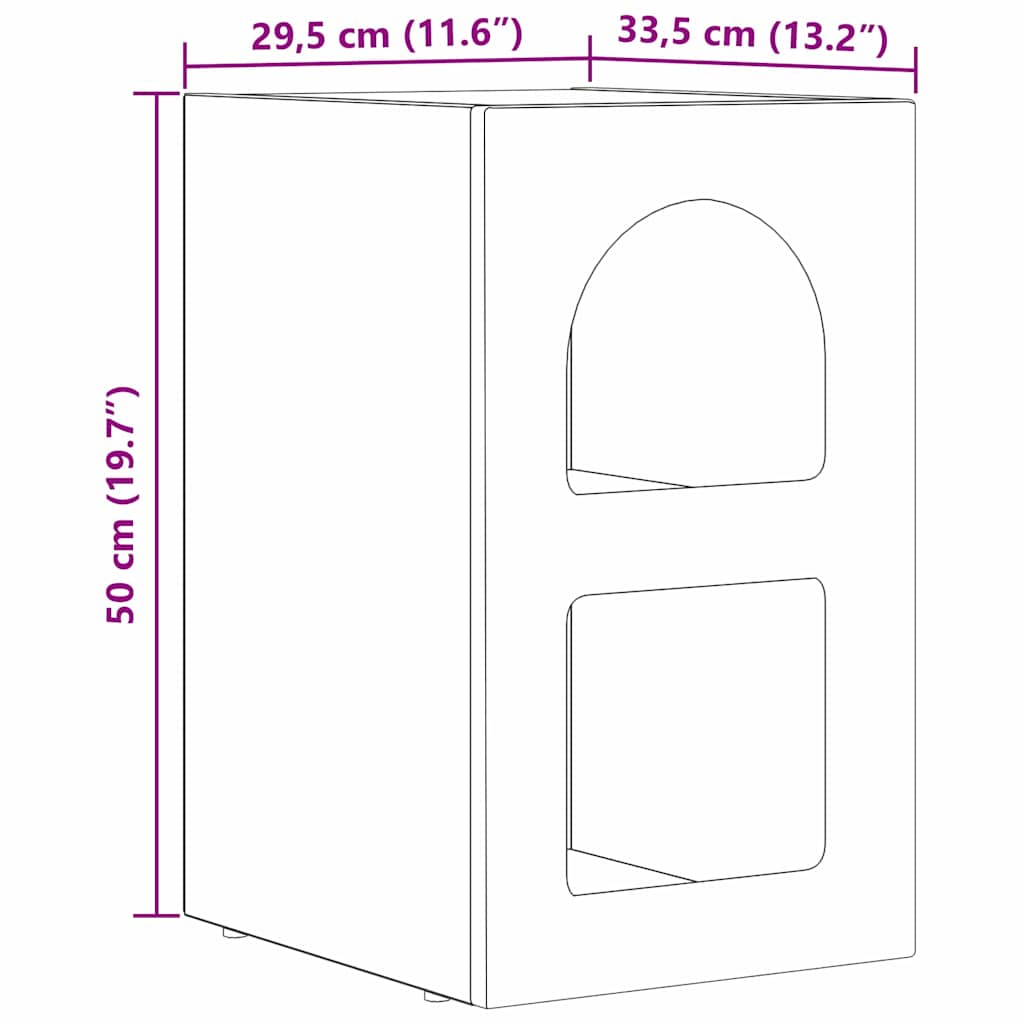Κομοδίνο Γκρίζο Σονομα 29,5 x 33,5 x 50 εκ Επεξεργασμένο ξύλο - Pakobazaar