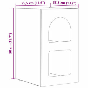 Κομοδίνο 2 pcs Γκρίζο Σονομα 29,5 x 33,5 x 50 εκ - Pakobazaar