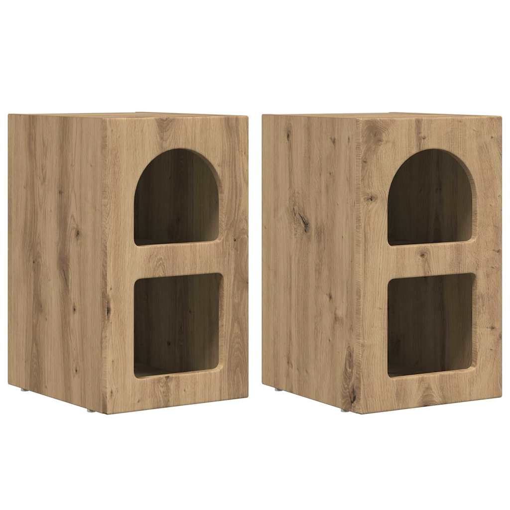 Κομοδίνο 2 pcs Artisan Oak 29,5 x 33,5 x 50 εκ - Pakobazaar