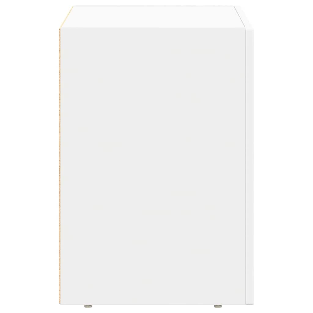 Κομοδίνο Λευκό 40 x 35 x 50 εκ. Επεξεργασμένο ξύλο