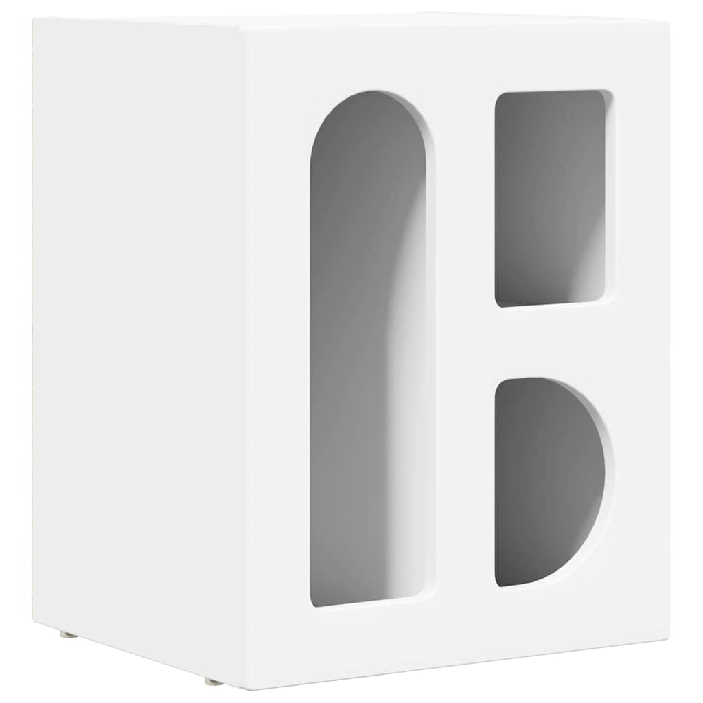 Κομοδίνο 2 pcs Λευκό 40 x 35 x 50 εκ. Επεξεργασμένο ξύλο