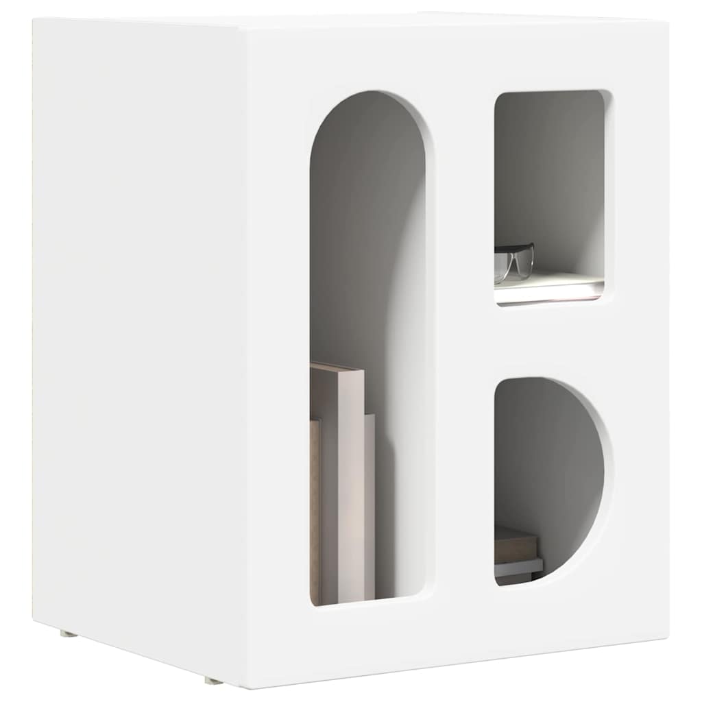 Κομοδίνο 2 pcs Λευκό 40 x 35 x 50 εκ. Επεξεργασμένο ξύλο