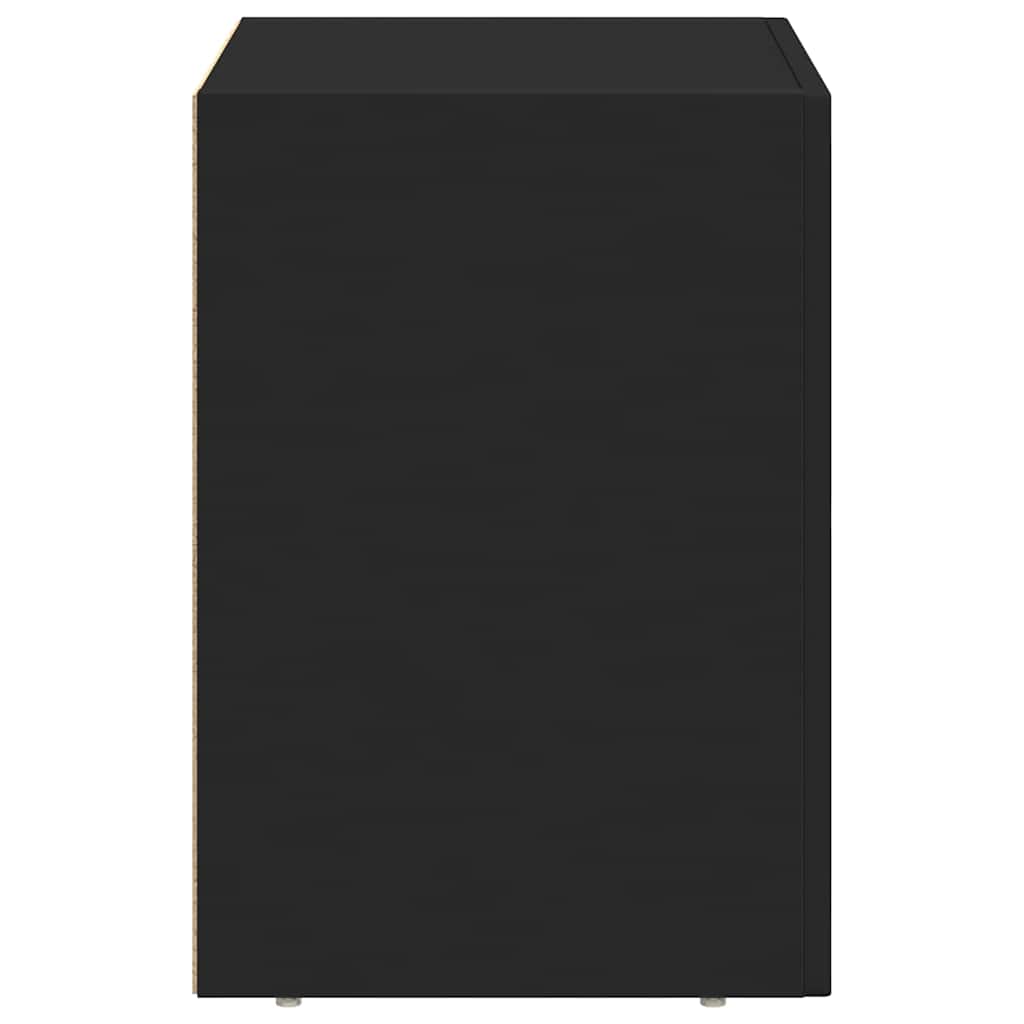 Κομοδίνο ELST Μαύρο 40 x 35 x 50 εκ. Επεξεργασμένο ξύλο