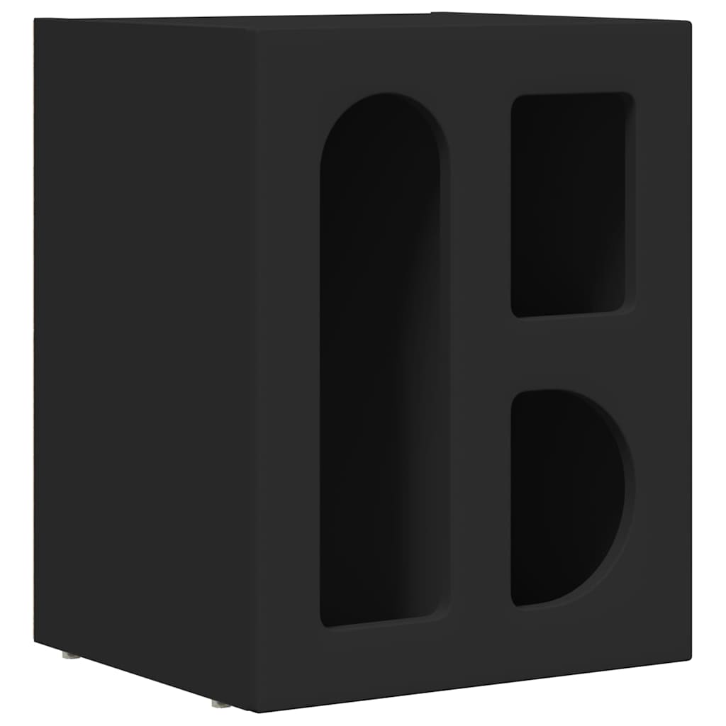 Κομοδίνο 2 pcs Μαύρο 40 x 35 x 50 εκ. Επεξεργασμένο ξύλο