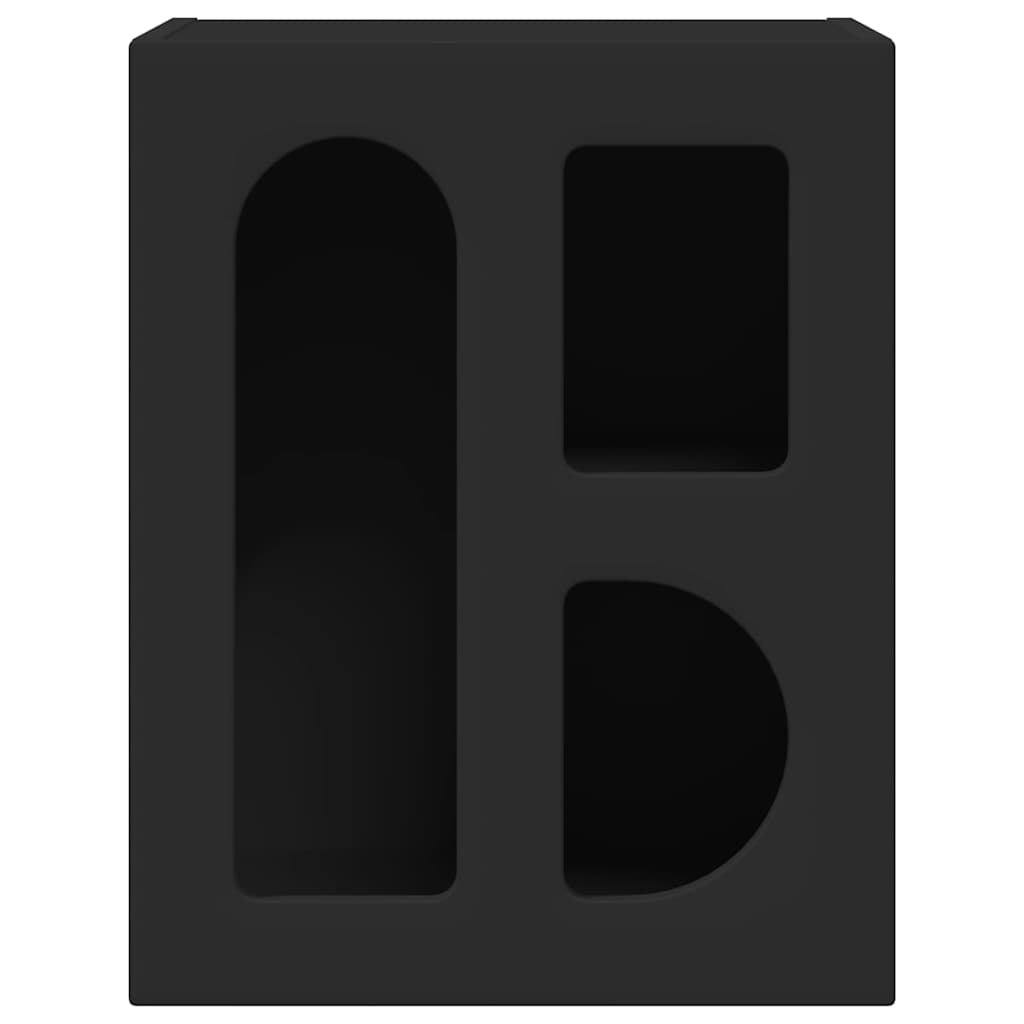 Κομοδίνο 2 pcs Μαύρο 40 x 35 x 50 εκ. Επεξεργασμένο ξύλο