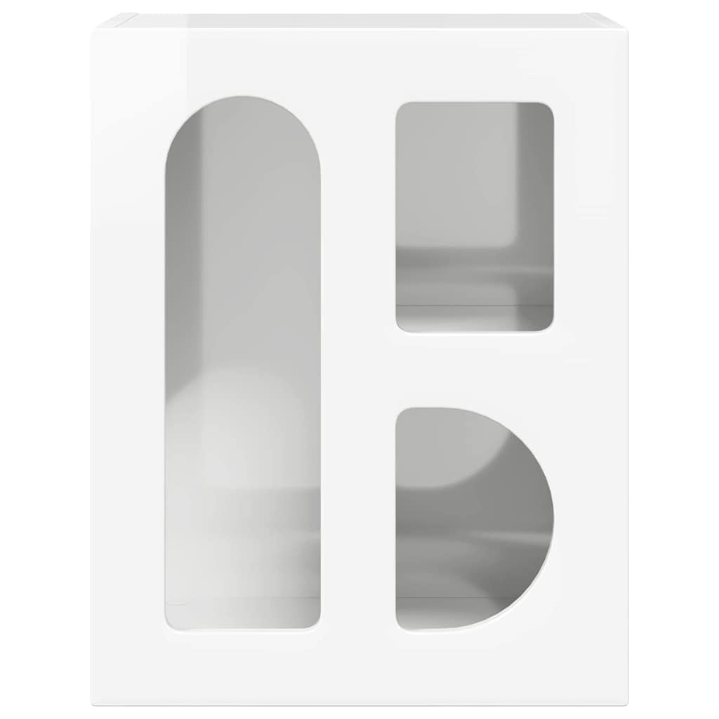 Κομοδίνο 2 pcs Υψηλής γυαλάδας λευκό 40 x 35 x 50 εκ.