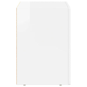 Κομοδίνο ELST 2 τμχ. Υψηλής γυαλάδας λευκό 40 x 35 x 50 εκ.