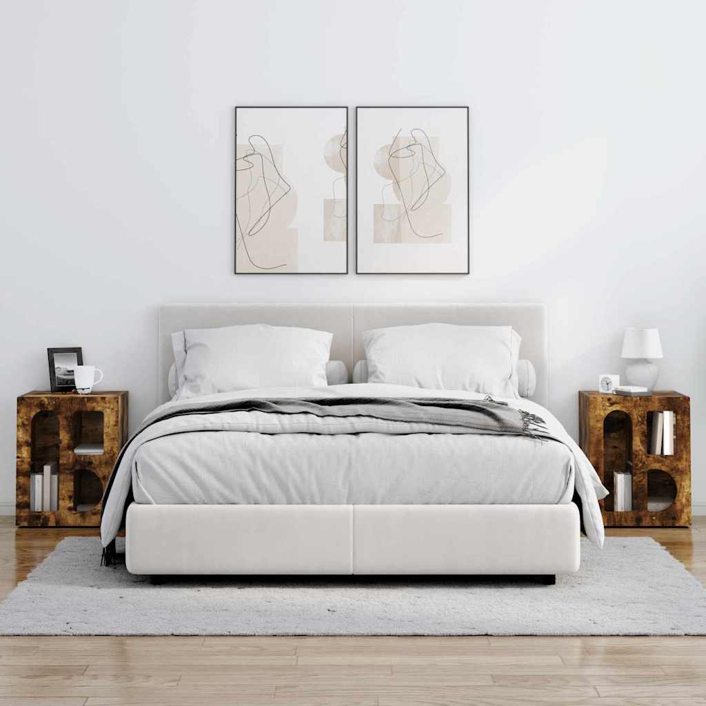 Κομοδίνο 2 pcs Καπνιστό Δρύς 40 x 35 x 50 εκ.