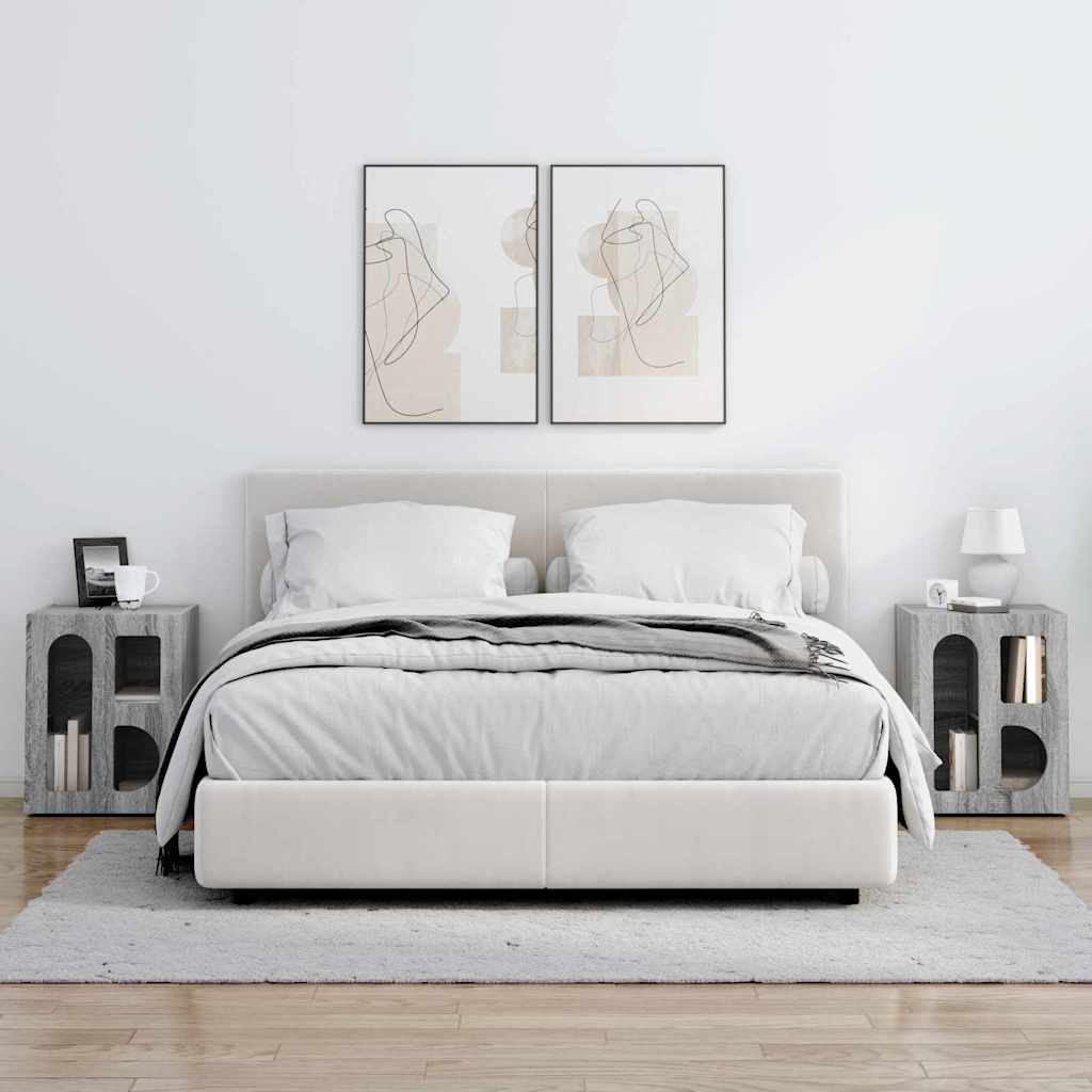 Κομοδίνο 2 pcs Γκρίζο Σονομα 40 x 35 x 50 εκ.