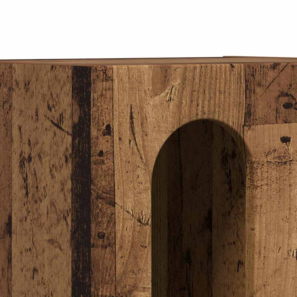 Κομοδίνο 2 pcs Παλιό ξύλο 40 x 35 x 50 εκ. Επεξεργασμένο ξύλο