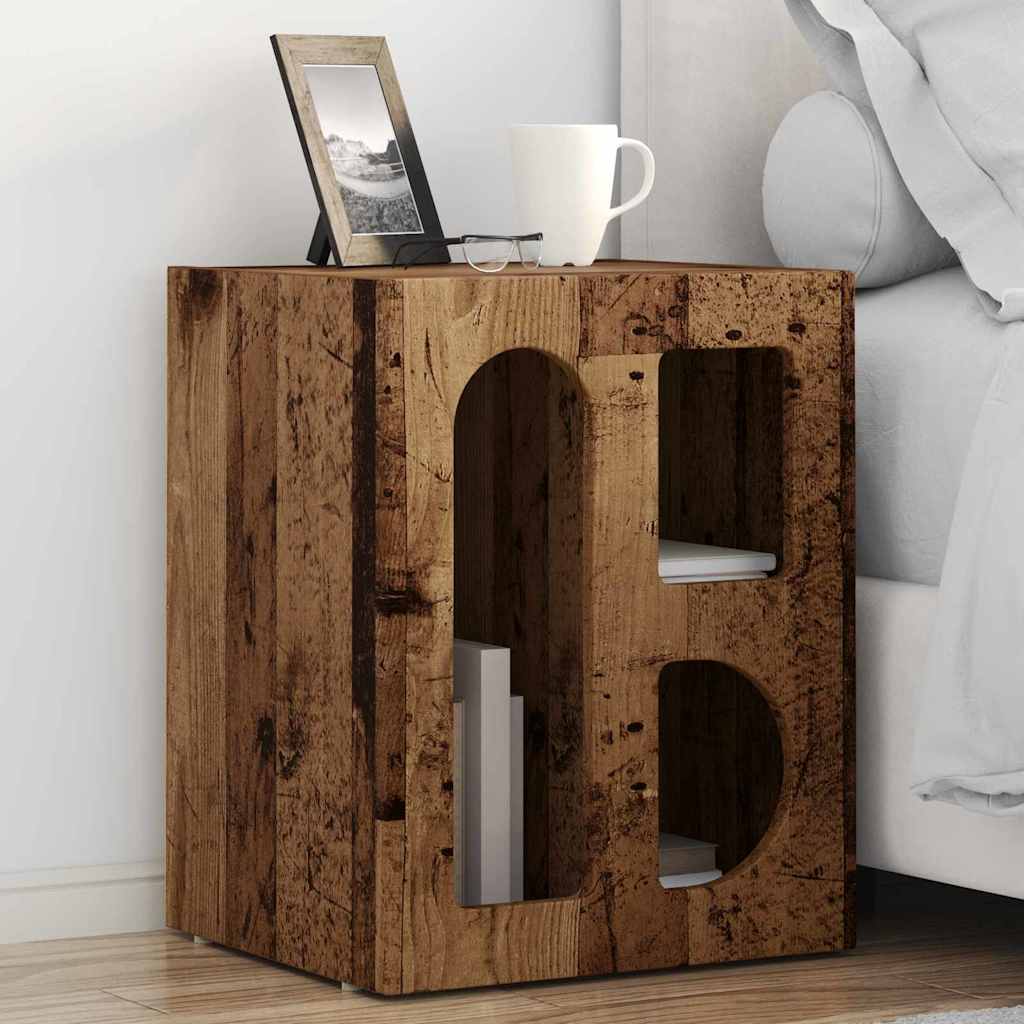 Κομοδίνο 2 pcs Παλιό ξύλο 40 x 35 x 50 εκ. Επεξεργασμένο ξύλο