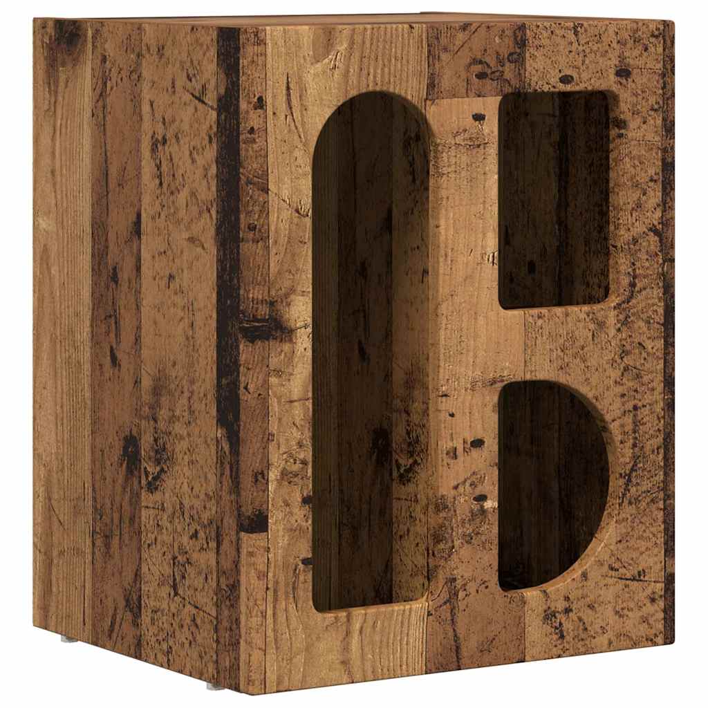 Κομοδίνο 2 pcs Παλιό ξύλο 40 x 35 x 50 εκ. Επεξεργασμένο ξύλο