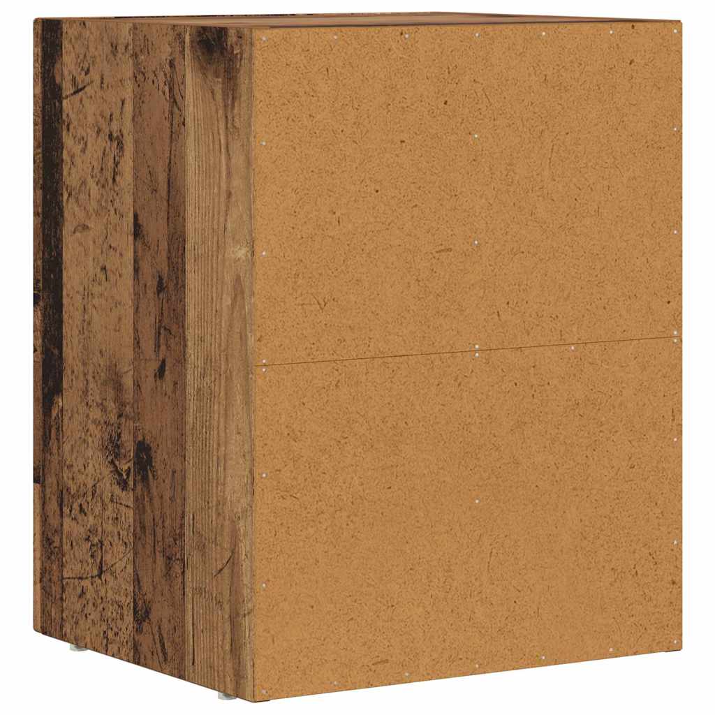 Κομοδίνο 2 pcs Παλιό ξύλο 40 x 35 x 50 εκ. Επεξεργασμένο ξύλο