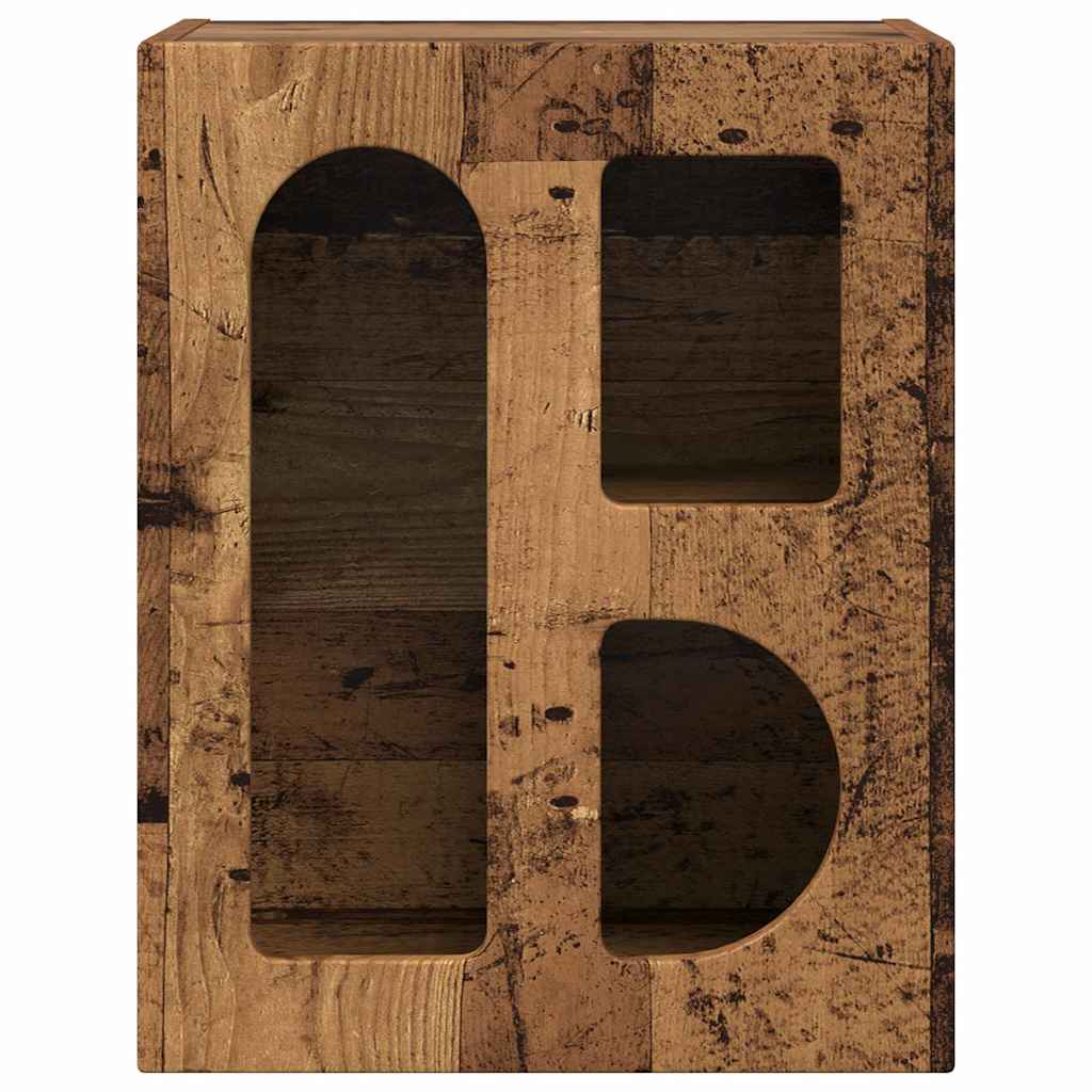 Κομοδίνο 2 pcs Παλιό ξύλο 40 x 35 x 50 εκ. Επεξεργασμένο ξύλο